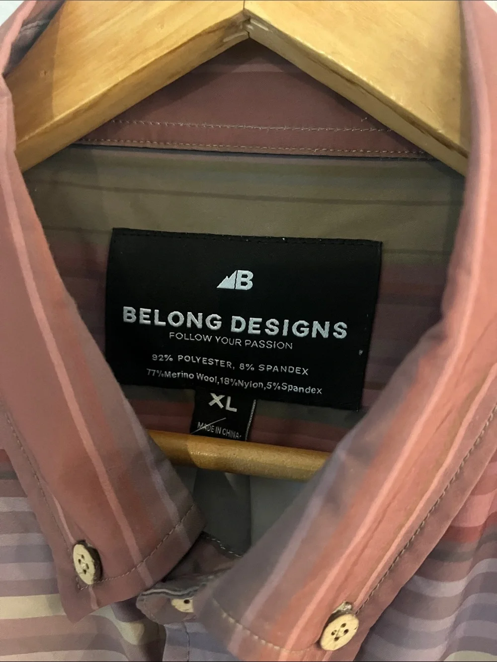 Belong Designs Burgundy Short Sleeve Button-Up Shirt